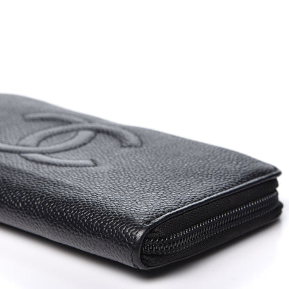 Chanel Caviar Large Timeless CC Zip Around Wallet Black 6 of 12