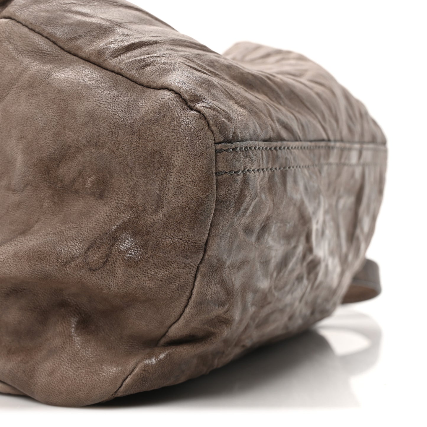 Tumbled Sheepskin Small Pandora Charcoal