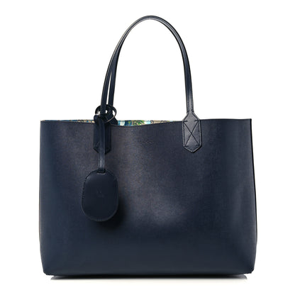 Gucci GG Supreme Monogram Blooms Medium Reversible Tote Beige Blue Navy 9 of 14