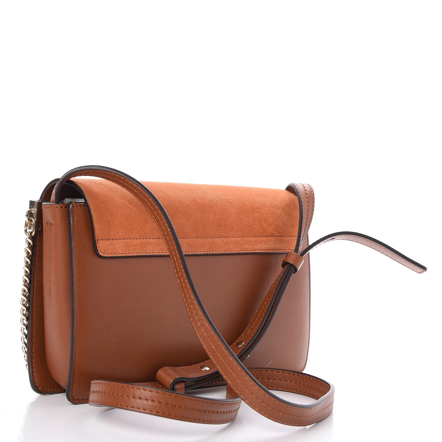 Chloe Suede Calfskin Small Faye Shoulder Bag Tobacco 3 of 6