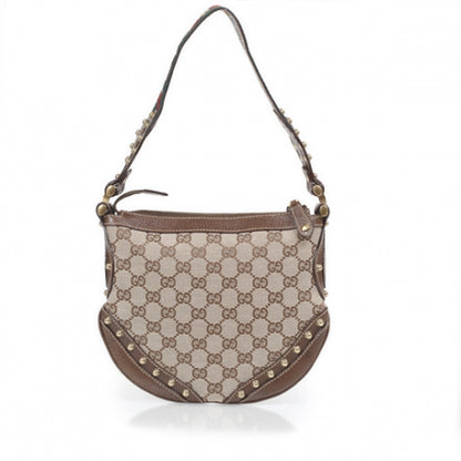 Gucci Monogram Borchie Monogram Studded Hobo Ebony 1 of 8