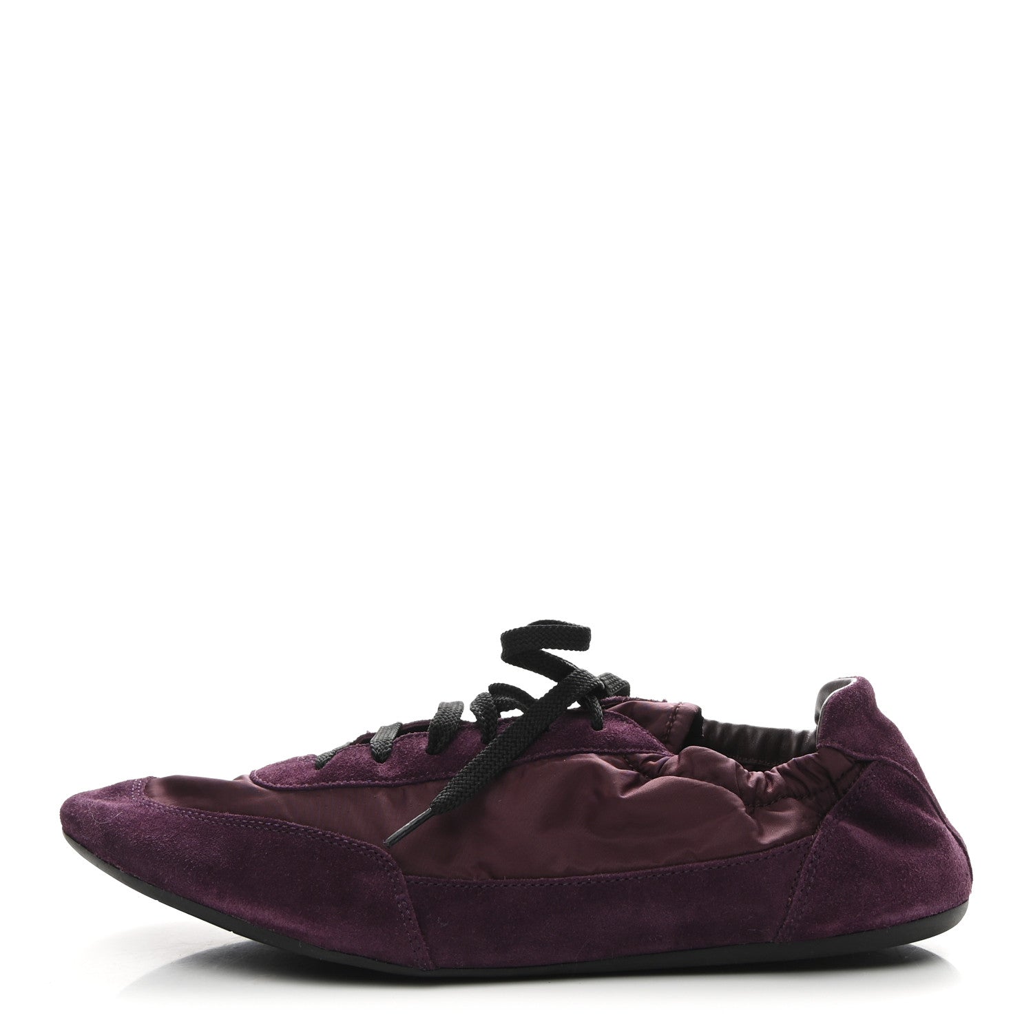 Prada Re-Nylon Suede Collapse Sneakers 39.5 Bordeaux 1815076