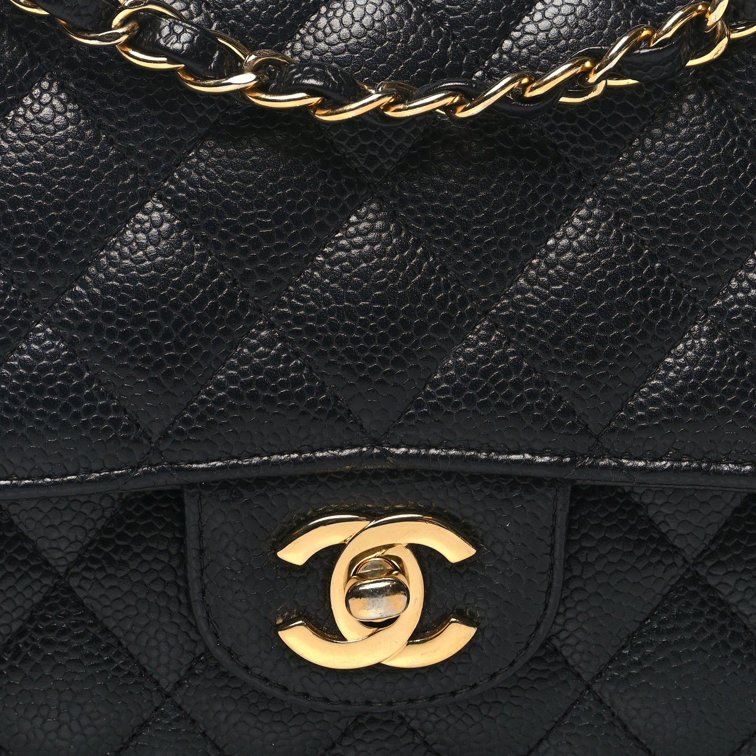 Chanel Caviar Quilted Medium Double Flap Black 8 of 13