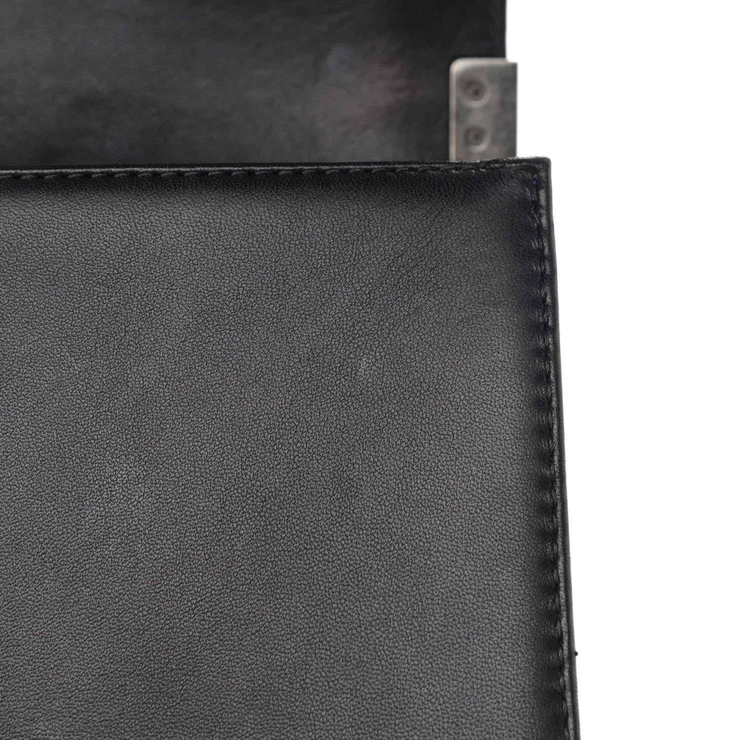 Chanel Lambskin Quilted Bi-Color Medium Boy Flap Black Blue Fonce 14 of 17