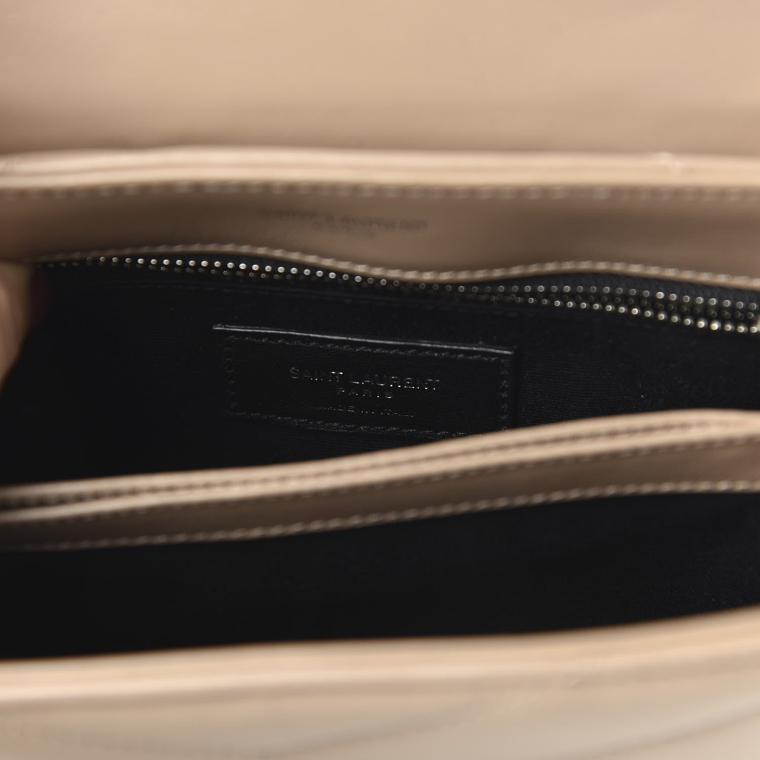 Saint Laurent Calfskin Y Quilted Monogram Toy Loulou Crossbody Bag Dusty Grey 8 of 10