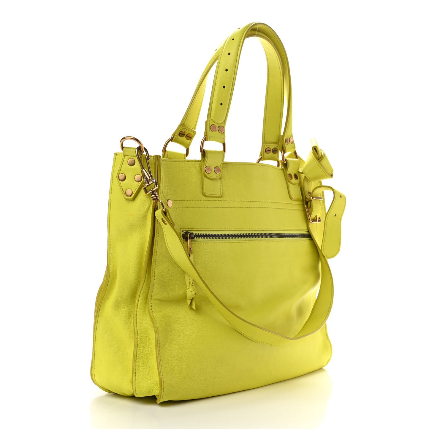 Lambskin PS1 Tote Citron