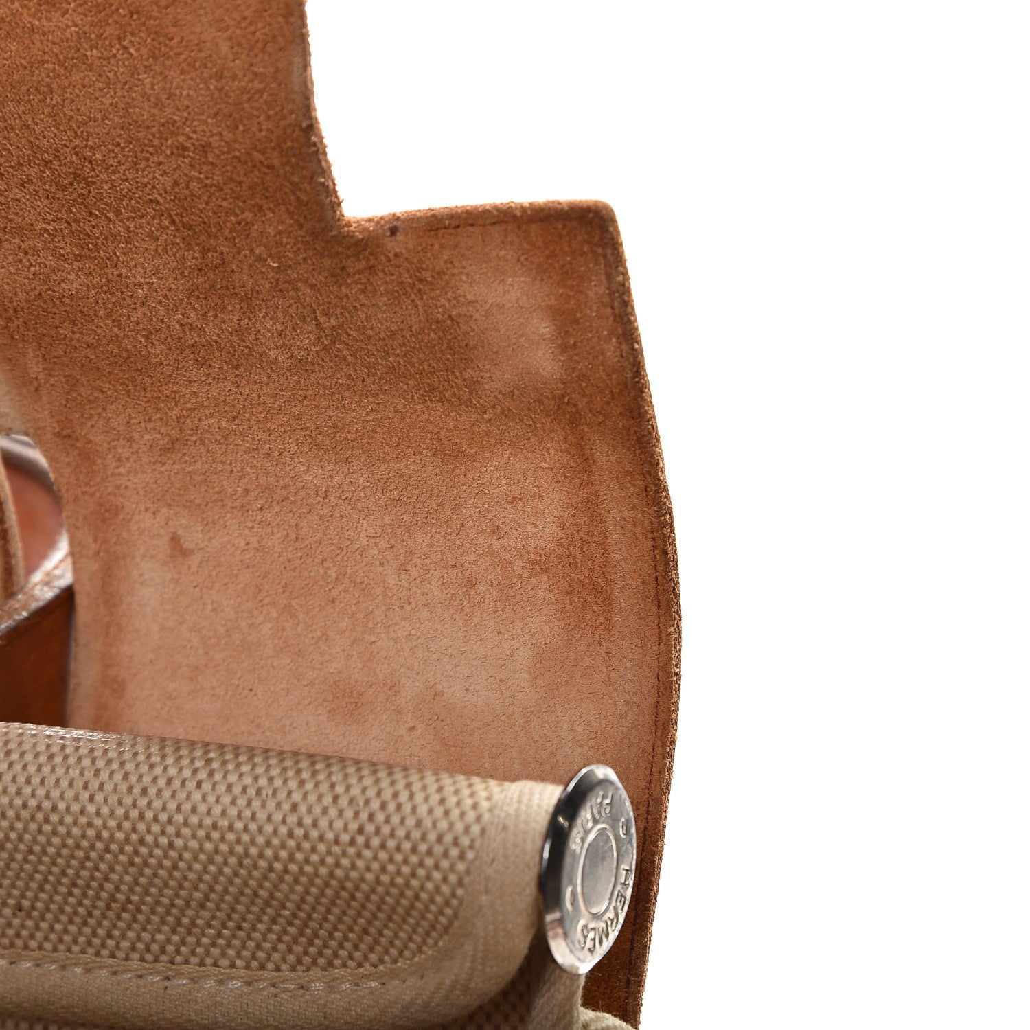 Hermes Toile Vache Calfskin Herbag 30 PM Backpack Natural 15 of 18