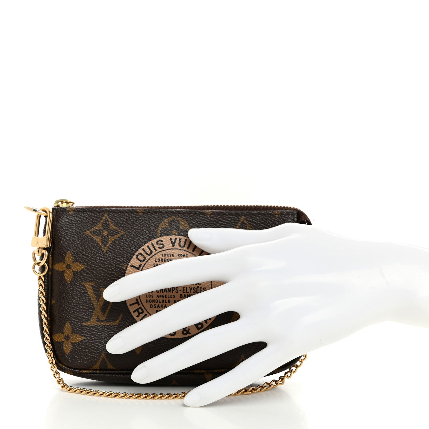 Louis Vuitton Monogram Complice Trunks and Bags Mini Pochette Accessories Beige 2 of 7