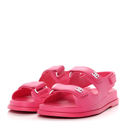 Chanel Rubber CC Dad Sandals 39 Pink 2 of 10