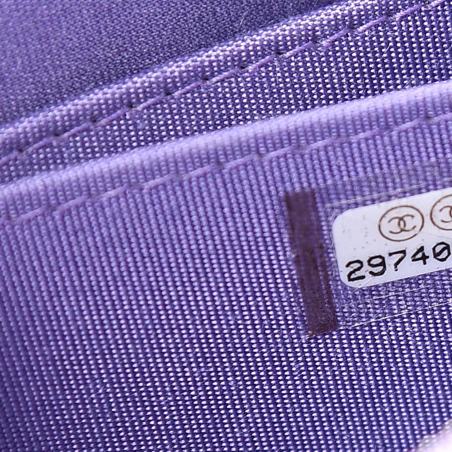 Chanel Caviar Quilted Incognito Zip Coin Purse Purple 6 of 7
