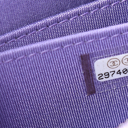 Chanel Caviar Quilted Incognito Zip Coin Purse Purple 6 of 7