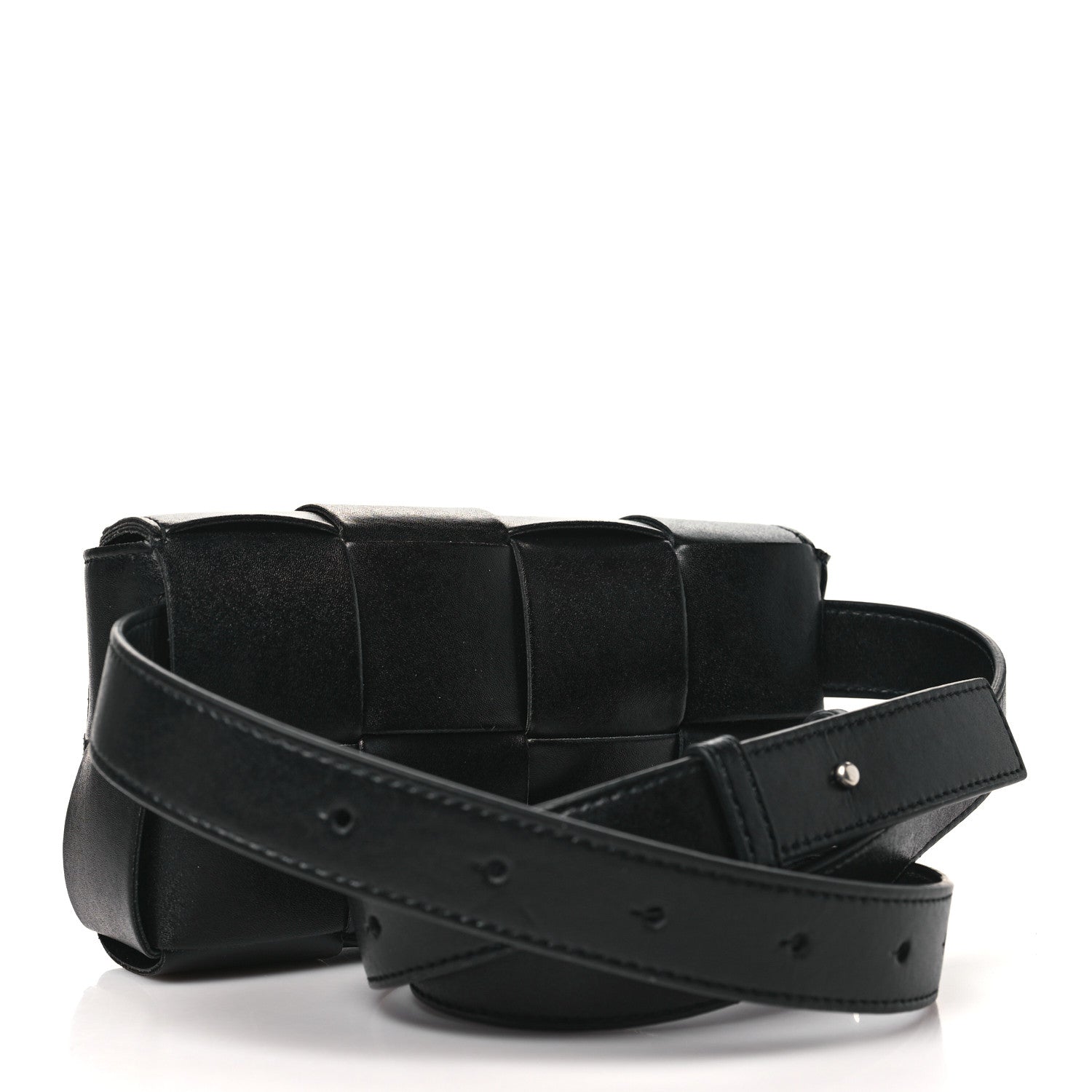 Bottega Veneta Nappa Maxi Intreccio The Belt Cassette Bag Black 2 of 10