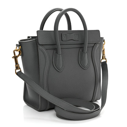 Celine Baby Drummed Calfskin Nano Luggage Kohl 3 of 12
