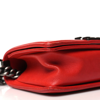 Chanel Calfskin Double Stitch Small Boy Flap Red 9 of 13