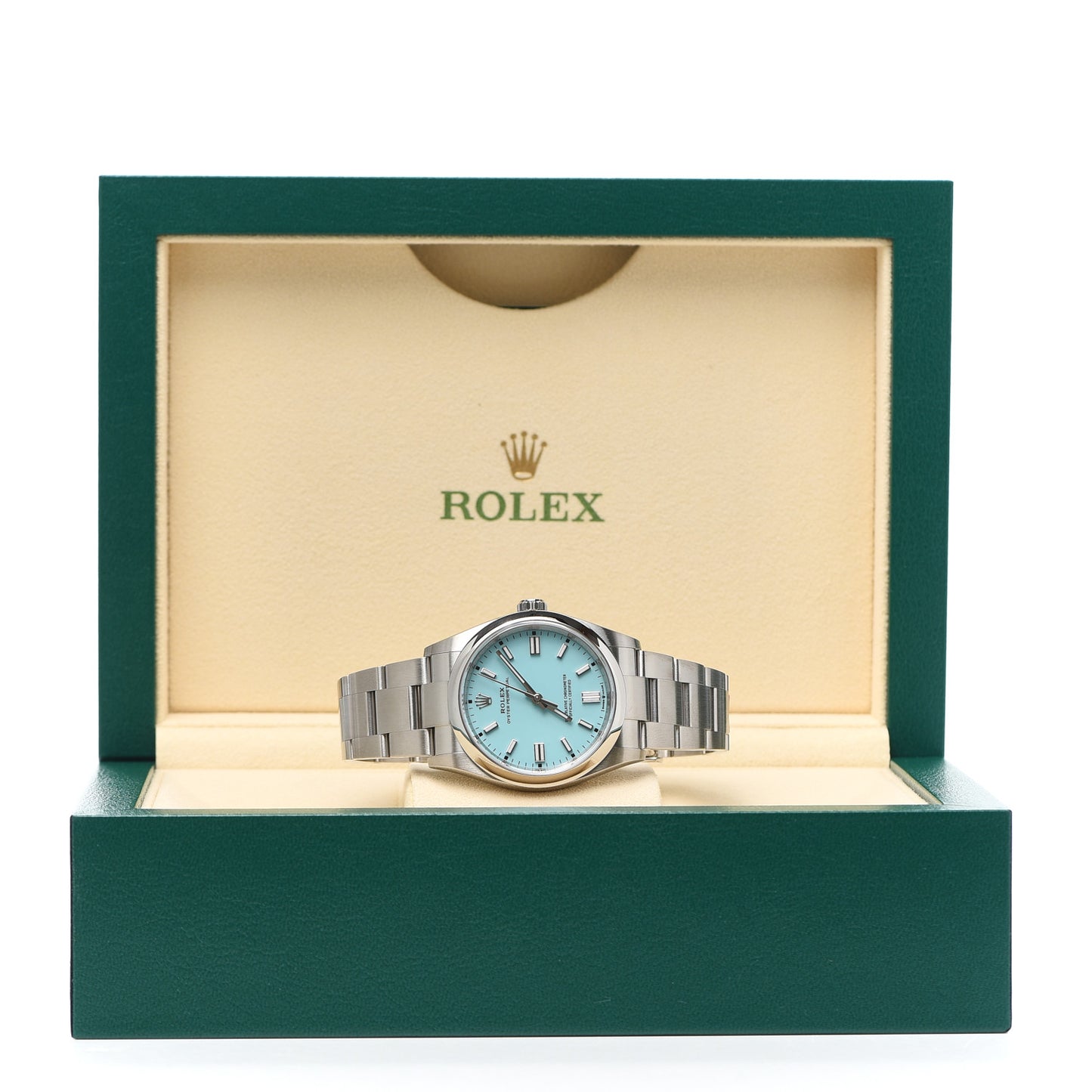 Stainless Steel 36mm Oyster Perpetual Watch Turquoise 126000
