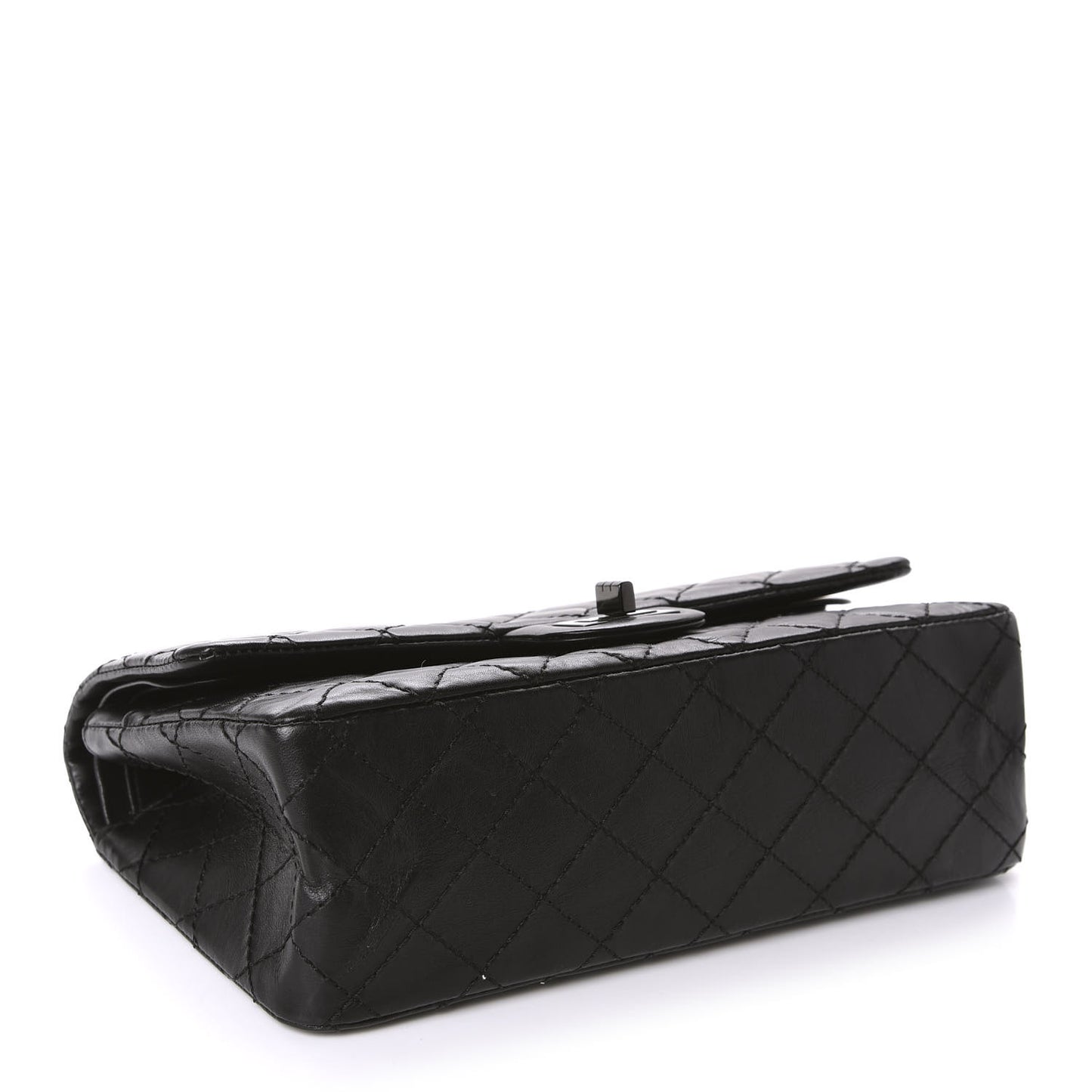 Aged Calfskin Quilted 2.55 Reissue 225 Flap So Black