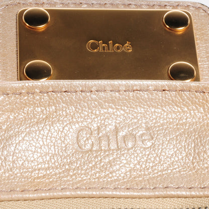 Chloe Leather Medium Paddington Satchel Metallic Beige 8 of 9