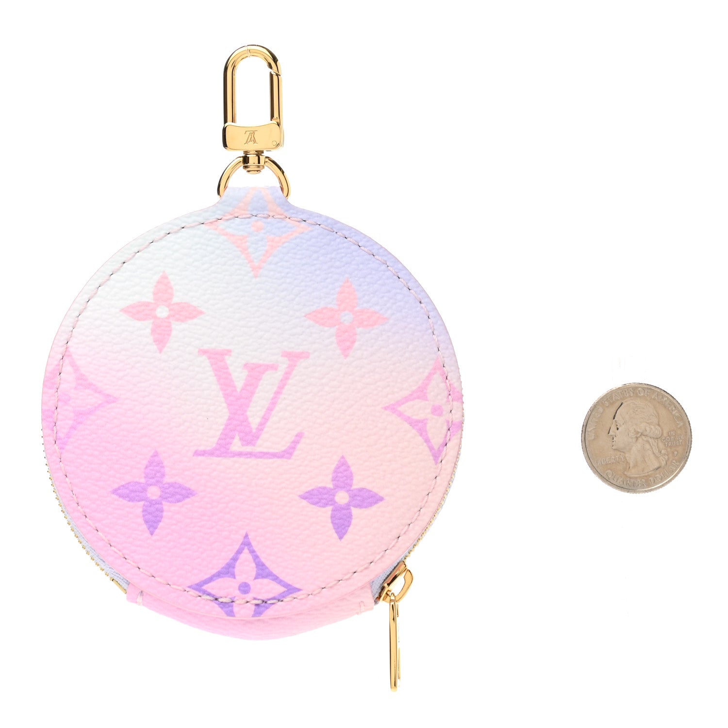 Louis Vuitton Monogram Spring In The City Papillon BB Round Coin Purse Sunrise Pastel 2 of 5