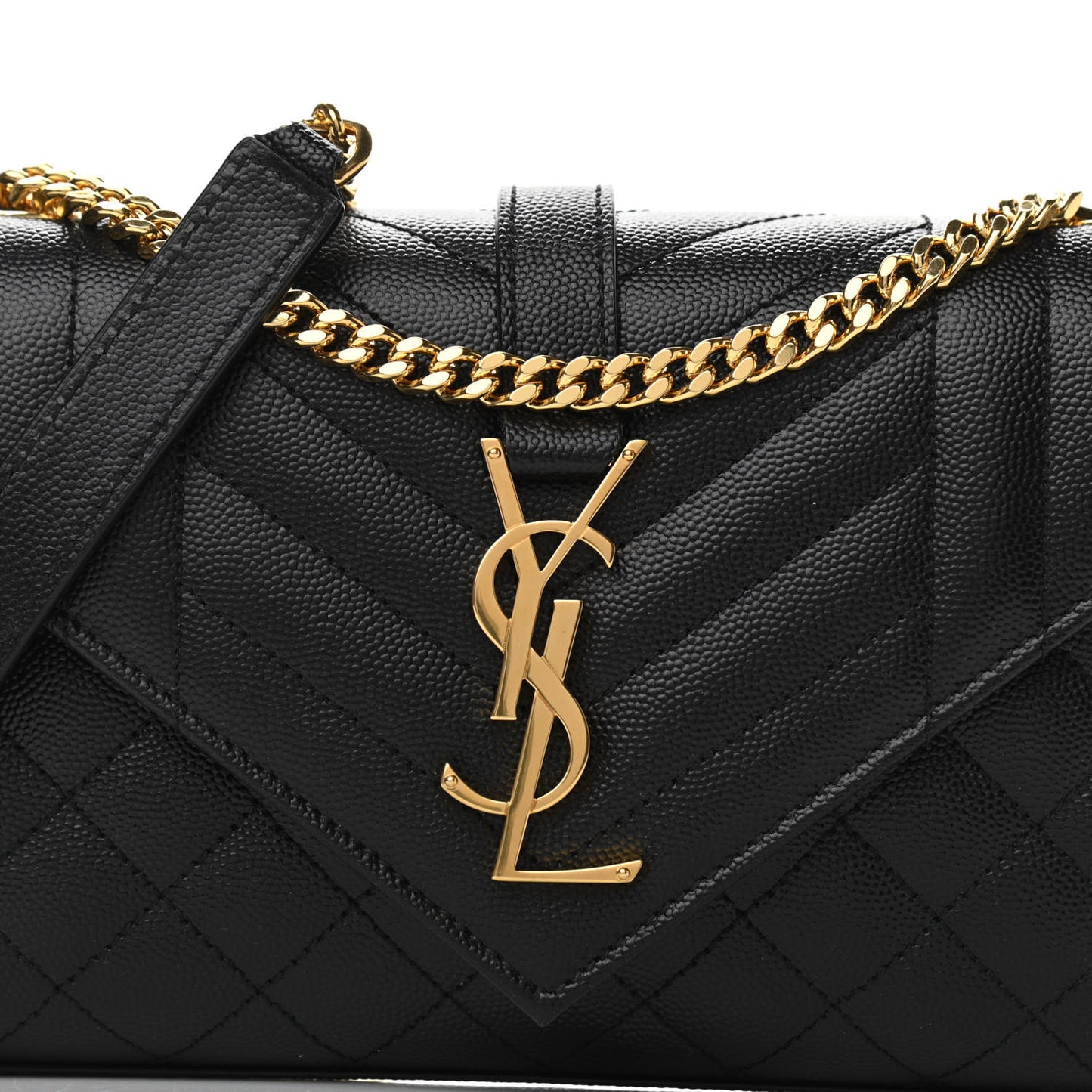 Grain De Poudre Textured Mixed Matelasse Triquilt Small Monogram Satchel Black