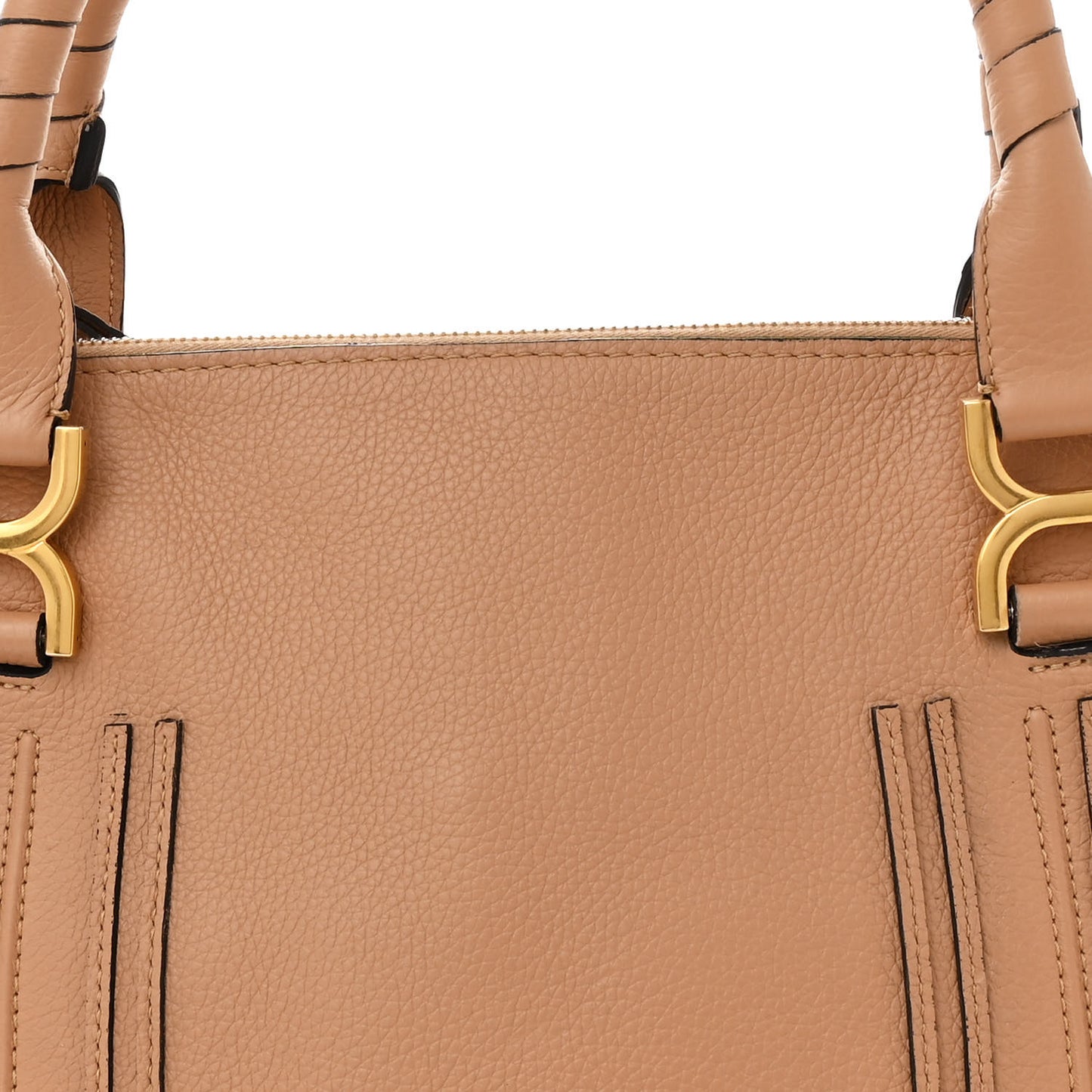 Calfskin Medium Marcie Satchel  Light Tan