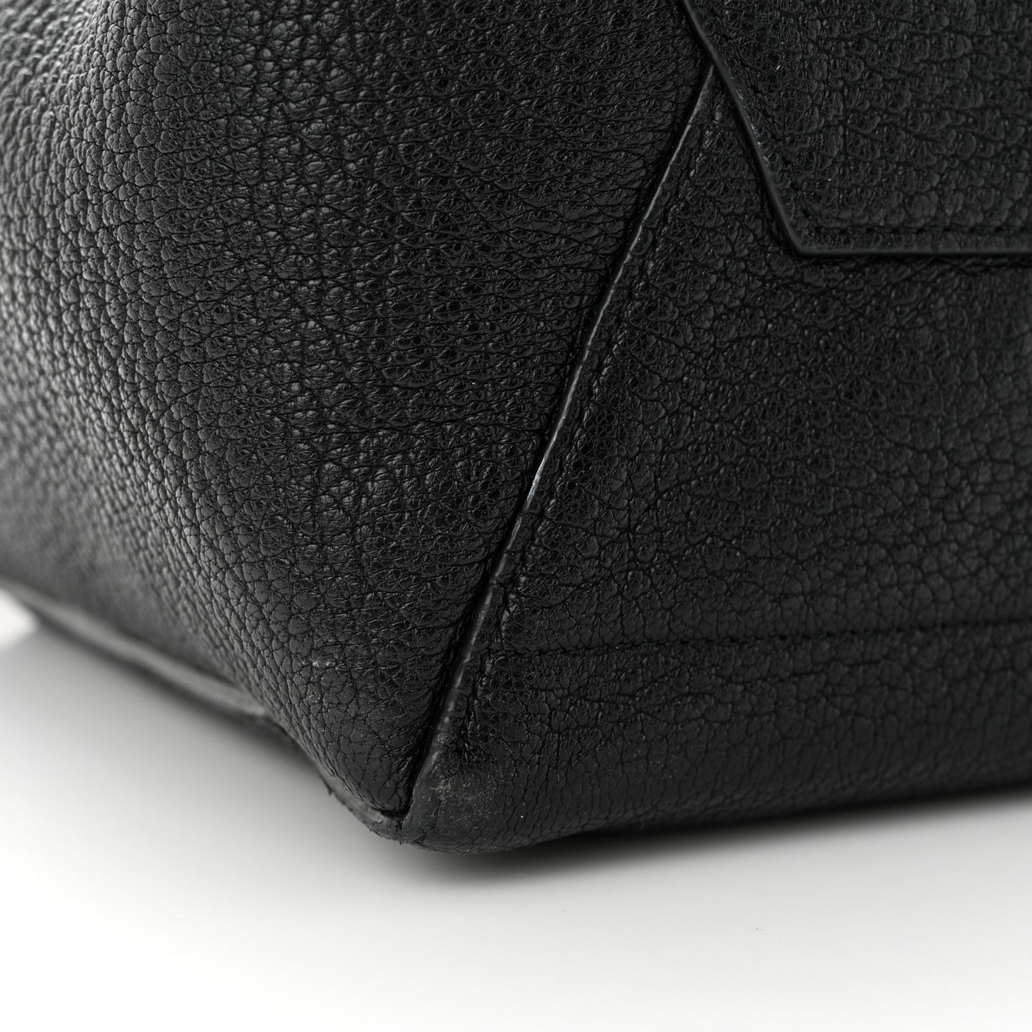 Soft Grained Calfskin Sangle Bucket Bag Black