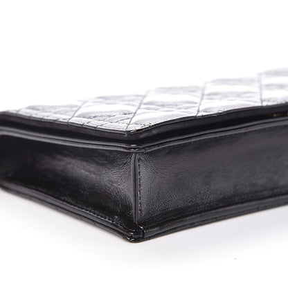 Christian Dior Crinkled Patent Cannage Lady Dior Clutch Black 5 of 10