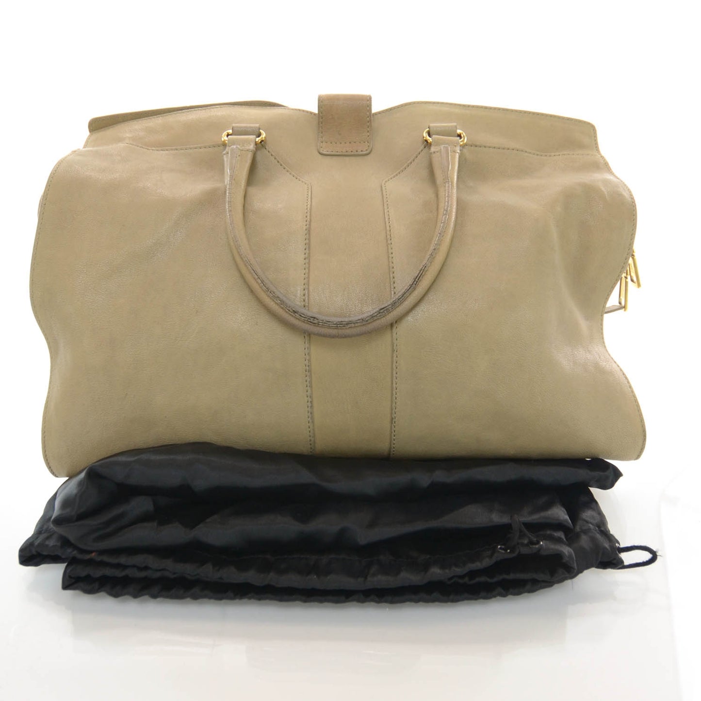 Leather Large Cabas Chyc Beige