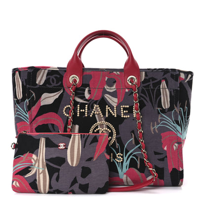 Chanel Velvet Calfskin Medium Deauville Tote Pink Multicolor 3 of 11