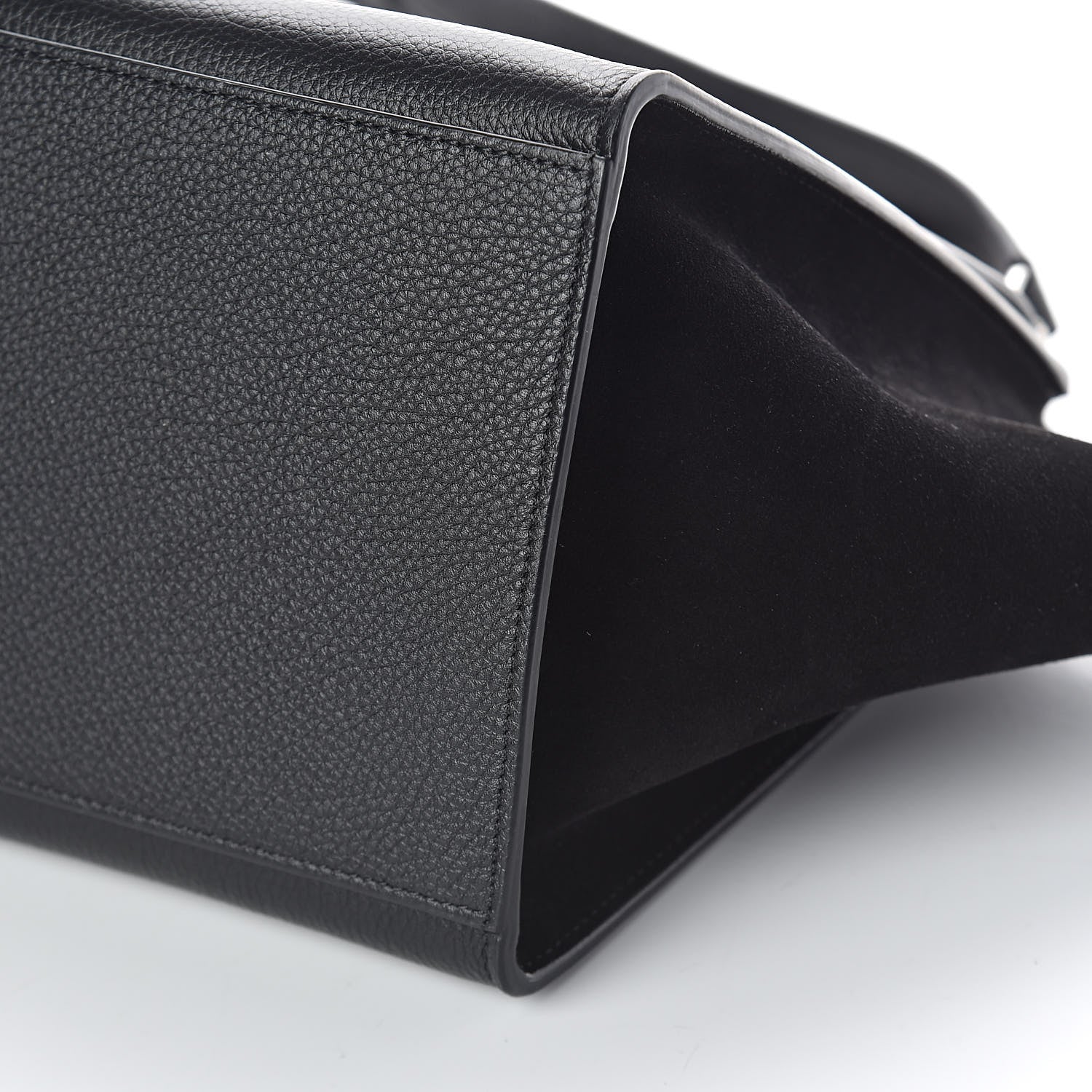 Celine Drummed Calfskin Suede Small Trapeze Black 9 of 9