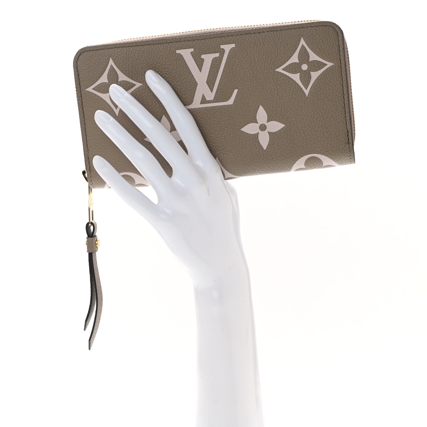 Empreinte Monogram Giant Zippy Wallet Tourterelle Creme