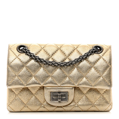 Chanel Metallic Lambskin Quilted 2.55 Reissue 224 Flap Gold 1 of 15
