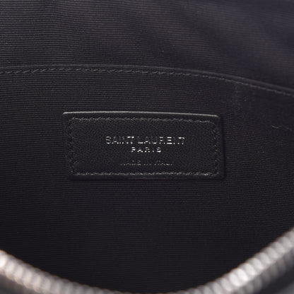Saint Laurent Calfskin Embroidered iPad Pouch Black 6 of 7