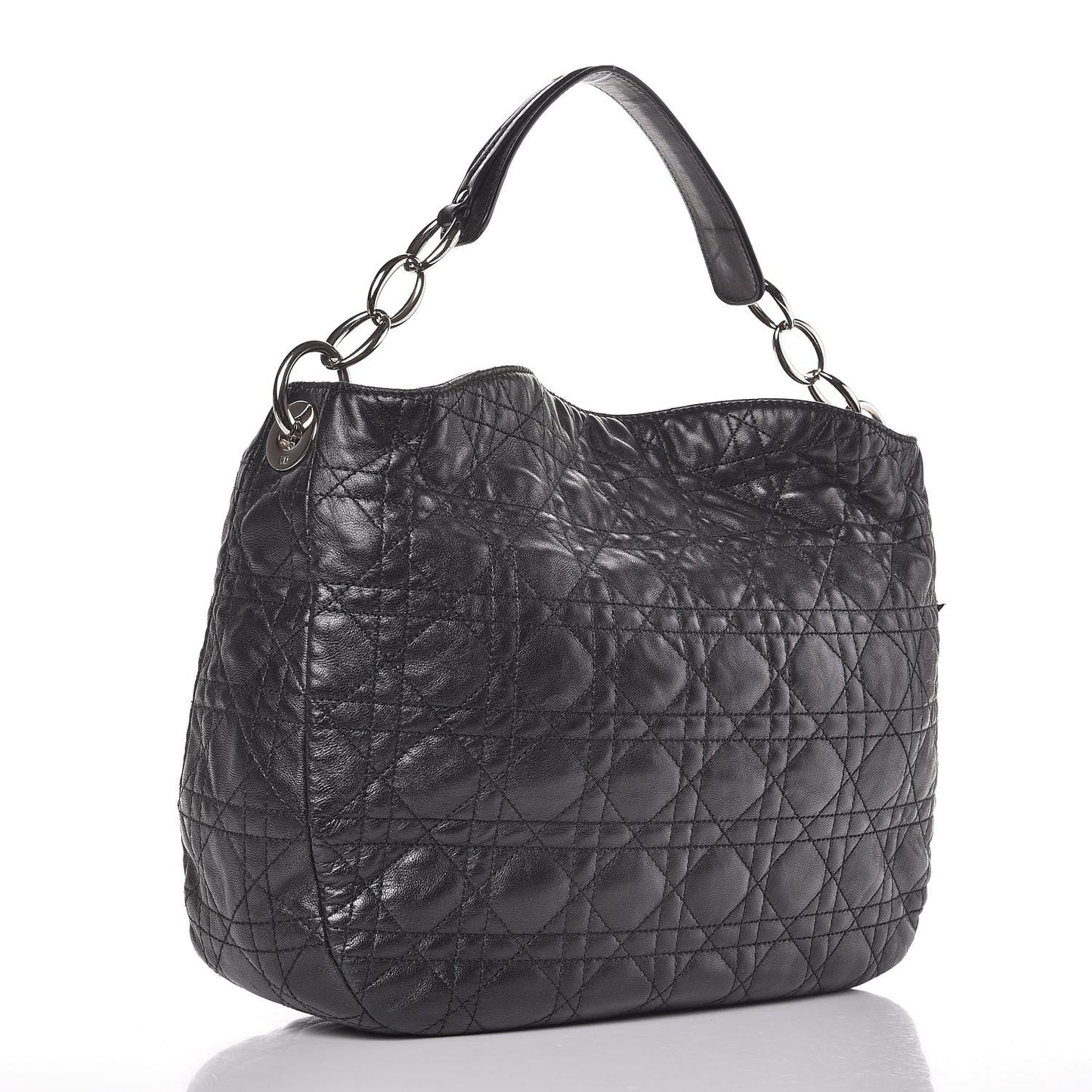 Lambskin Cannage Small Dior Soft Hobo Black