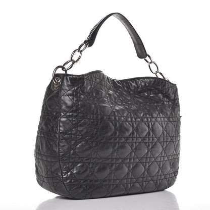 Christian Dior Lambskin Cannage Small Dior Soft Hobo Black 10 of 16