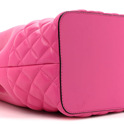 Versace Nappa Quilted Medusa Top Handle Bucket Bag Fuchsia 9 of 12