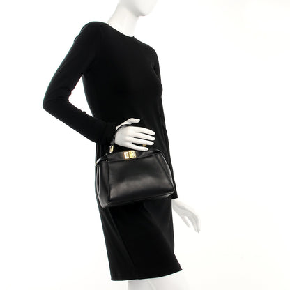 Fendi Nappa Mini Peekaboo Iconic Satchel Black 3 of 9