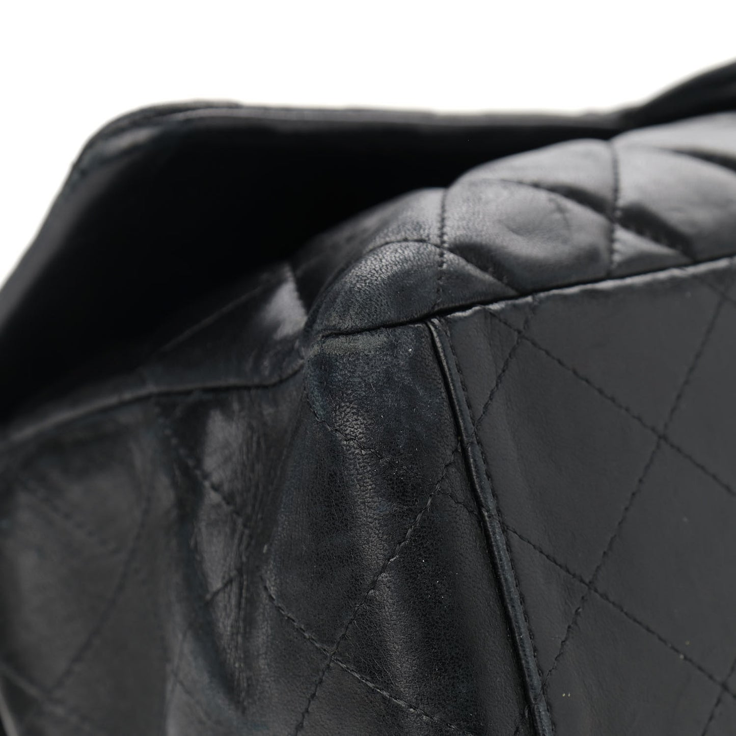 Lambskin Quilted Maxi Single Flap Black