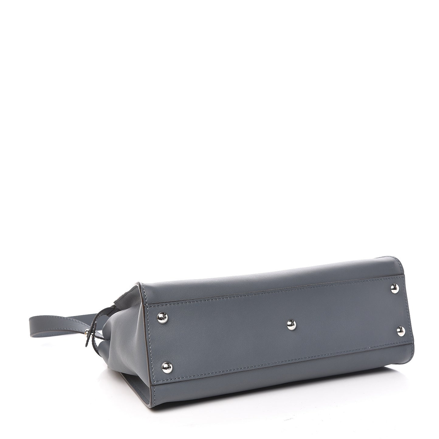 Vitello Seta Shiny Nappa Medium Peekaboo Iconic Satchel Tempesta Grigio Perla