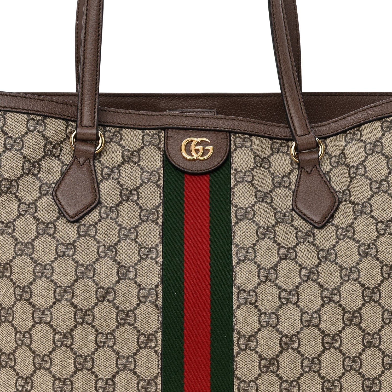 Gucci GG Supreme Monogram Medium Ophidia Shopping Tote Brown 8 of 10