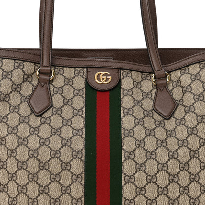Gucci GG Supreme Monogram Medium Ophidia Shopping Tote Brown 8 of 10