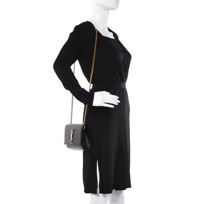 Saint Laurent Grain De Poudre Small Monogram Kate Satchel Black 2 of 7