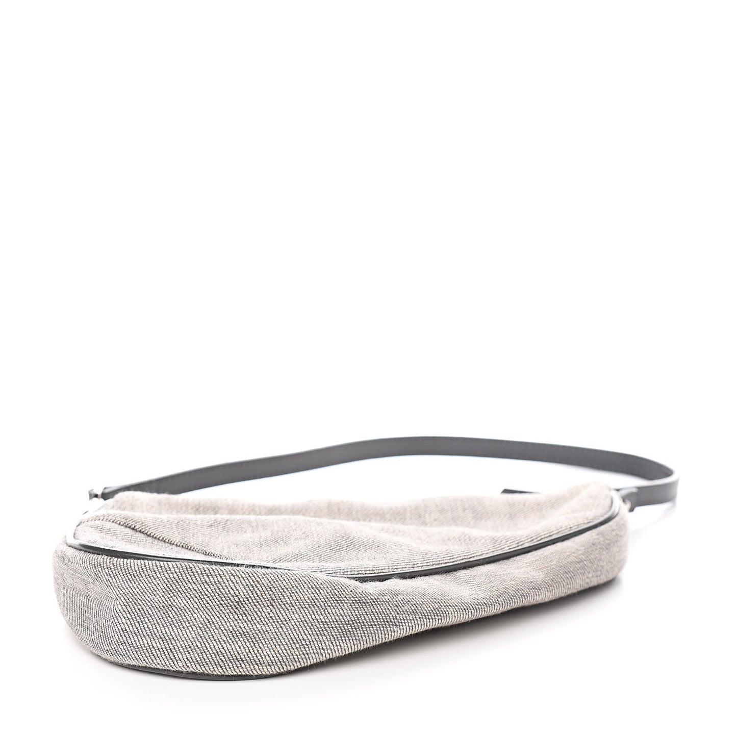Denim Mini Saddle Pochette Grey