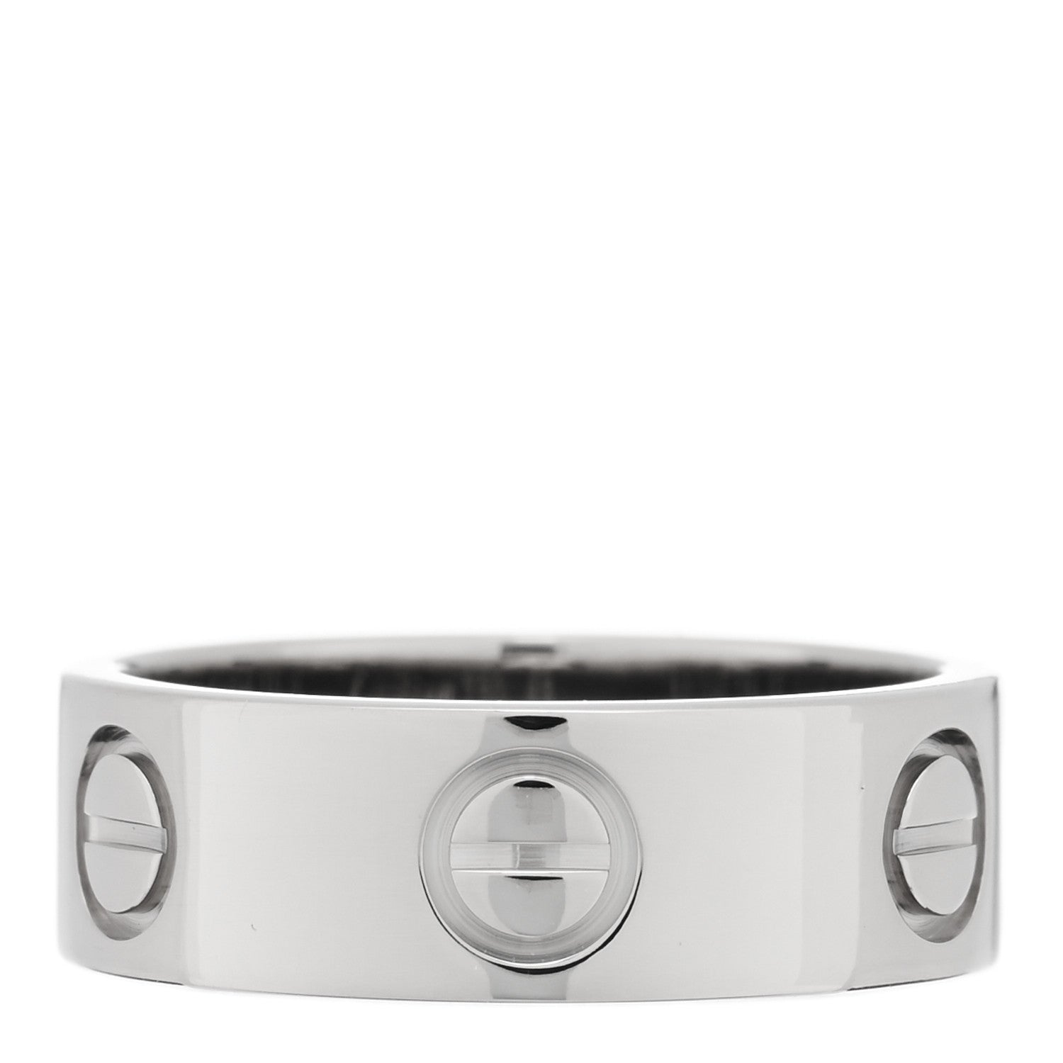 Cartier 18K White Gold 5.5mm LOVE Ring 48 4.5 3 of 4