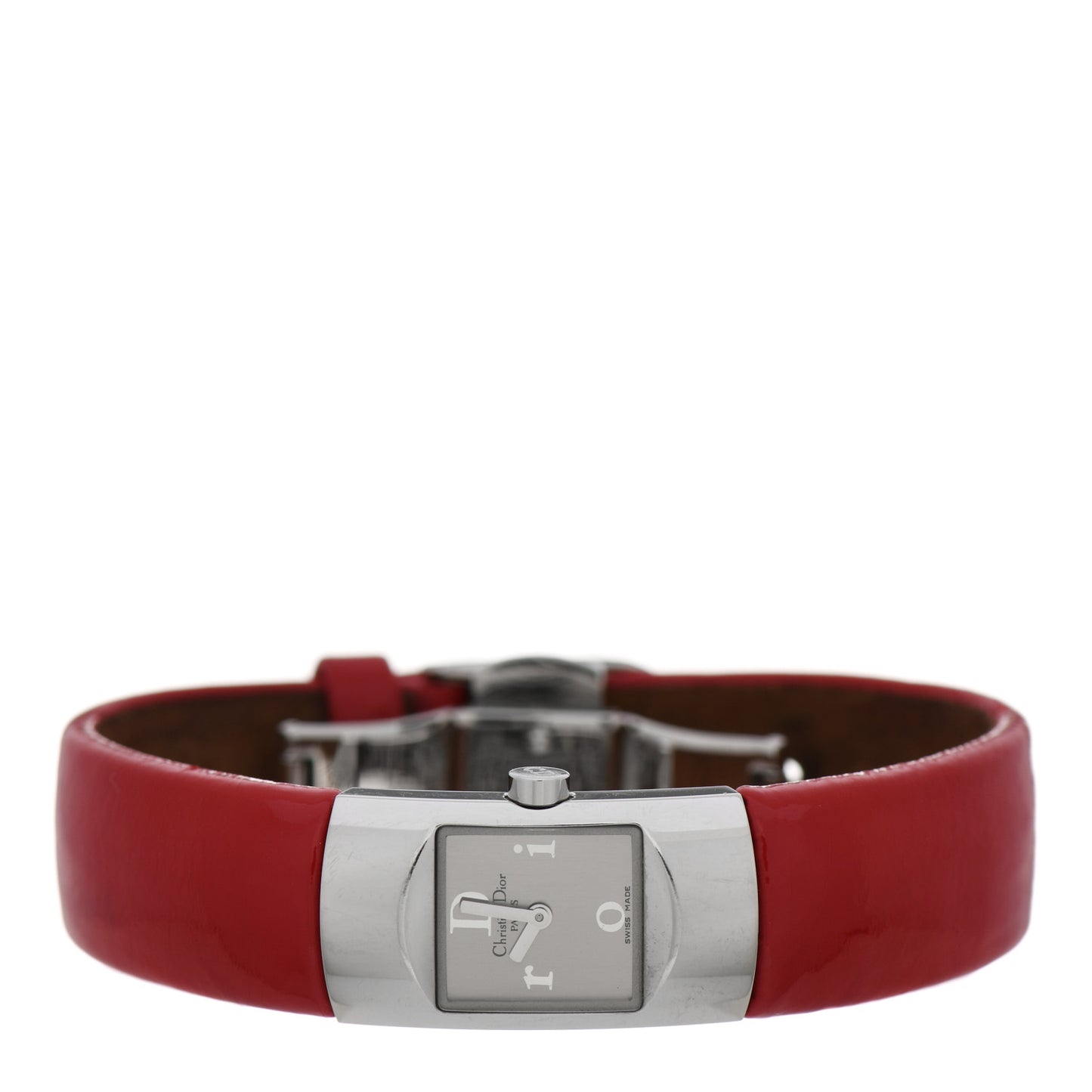 Stainless Steel Calfskin 15mm Diorific Quartz Watch Red