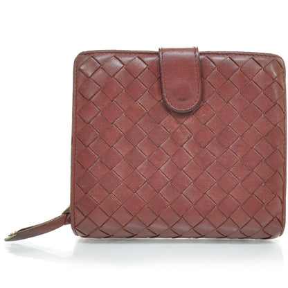 Bottega Veneta Nappa Intrecciato French Compact Wallet Pink 1 of 9