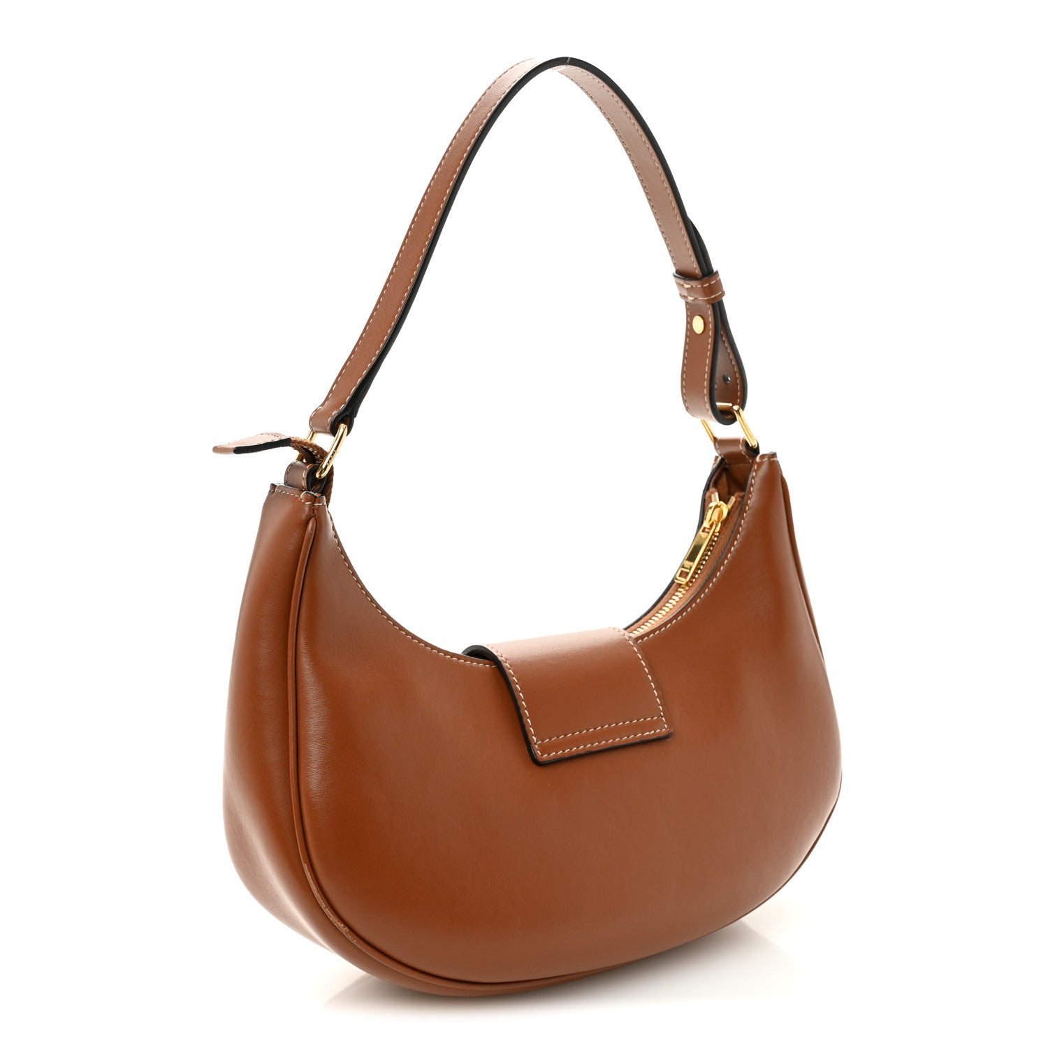 Celine Smooth Calfskin Medium Strap Ava Triomphe Shoulder Bag Tan 3 of 11