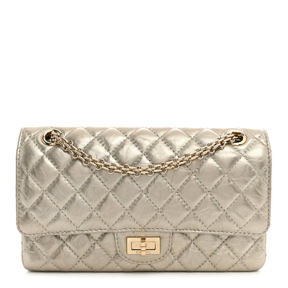 Chanel Metallic Aged Calfskin Quilted 2.55 Reissue 225 Flap Pale Gold 1 of 10