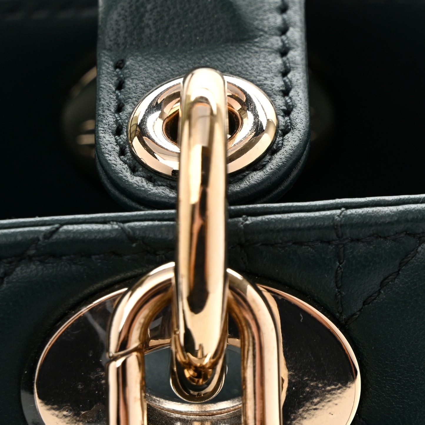 Lambskin Cannage Small My ABCDior Lady Dior Dark Green
