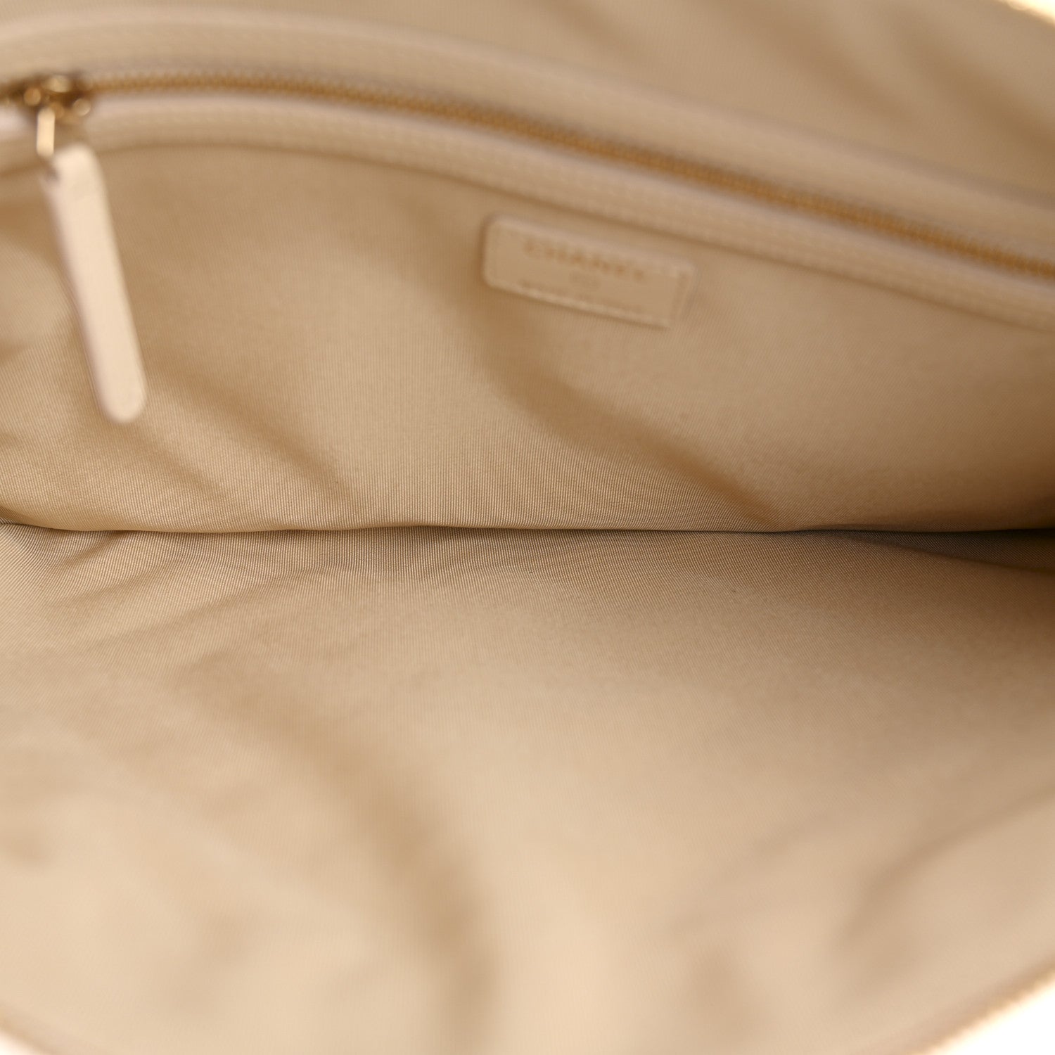 Chanel Calfskin Quilted Large Pearl Cosmetic Case Light Beige 5 of 7