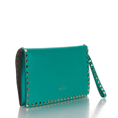 Valentino Garavani Nappa Rockstud Wristlet Clutch Opaline Green 3 of 8